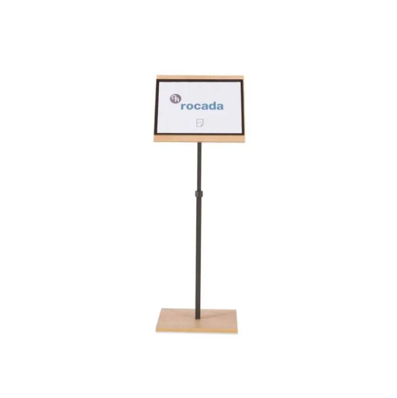 EXPOSITOR ROCADA DE SUELO SERIE NATURAL MAGNETICO ROTATIVO 360 ALTURA AJUSTABLE DIN A3