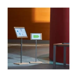 EXPOSITOR ROCADA DE SUELO SERIE NATURAL MAGNETICO ROTATIVO 360 ALTURA AJUSTABLE DIN A3