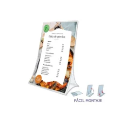 EXPOSITOR SOBREMESA ARCHIVO 2000 PLEGABLE PET 100% RECICLABLE DIN A4 VERTICAL TRANSPARENTE 105X210X300 MM