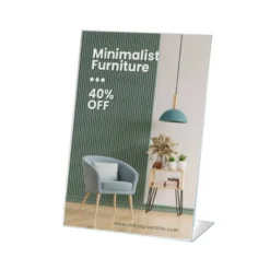 EXPOSITOR SOBREMESA ARCHIVO 2000 PETG FLEXIBLE EN FORMA DE L DIN A5 VERTICAL 55X150X210 MM