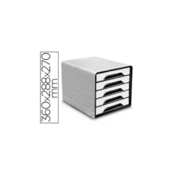 Fichero cajones CEP para 5 cajones color Blanco/Negro