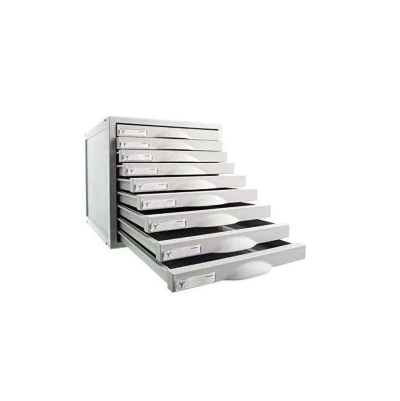 Fichero cajones de sobremesa 8409c 356x316x303 mm 9 cajones color gris