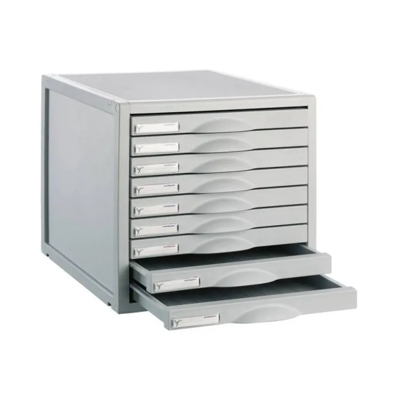 Fichero cajones de sobremesa 8409c 356x316x303 mm 9 cajones color gris