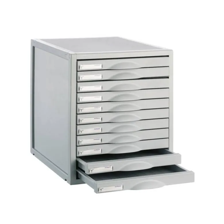 Fichero cajones de sobremesa 8211c 356x316x362 mm 11 cajones color gris