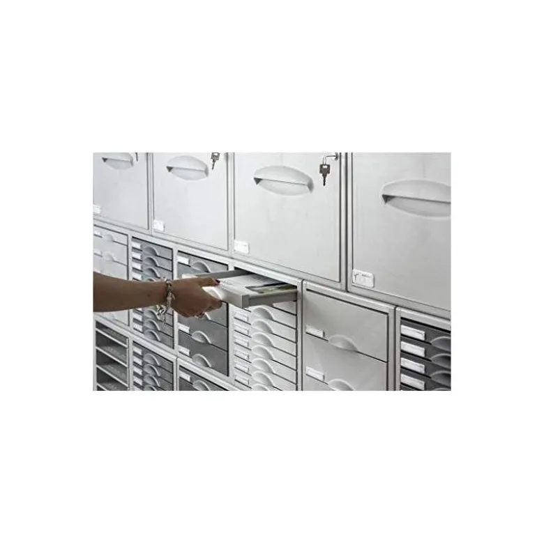 Fichero cajones de sobremesa 8211c 356x316x362 mm 11 cajones color gris