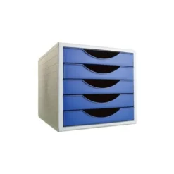 FICHERO CAJONES DE SOBREMESA ARCHIVO 2000 APILABLE 5 CAJONES LAGOON TRANSLUCIDO 260X270X340 MM