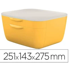 FICHERO CAJONES DE SOBREMESA LEITZ COSY 2 CAJONES AMARILLO