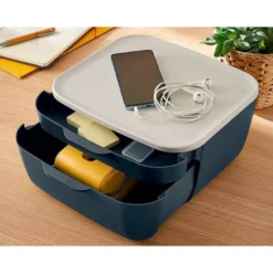 FICHERO CAJONES DE SOBREMESA LEITZ COSY 2 CAJONES GRIS