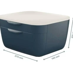 FICHERO CAJONES DE SOBREMESA LEITZ COSY 2 CAJONES GRIS