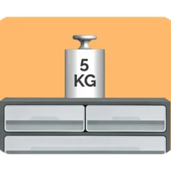 FICHERO CAJONES DE SOBREMESA CEP MOOV UP RECICLADO 80% 3 CAJONES COLOR GRIS 275X369X146 MM