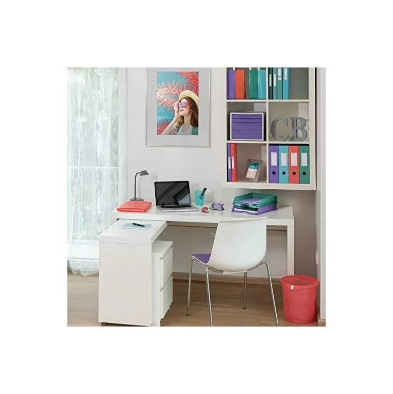 FICHERO CAJONES DE SOBREMESA ESSELTE COLOUR BREEZE PLASTICO 4 CAJONES COLOR LAVANDA