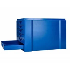 FICHERO CAJONES DE SOBREMESA Q-CONNECT BANDEJA ORGANIZADORA SUPERIOR 6 CAJONES COLOR AZUL OPACO