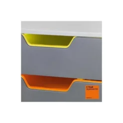Fichero cajones Durable plastico aplilables 5 cajones color gris