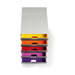 Fichero cajones Durable plastico aplilables 10 cajones color gris