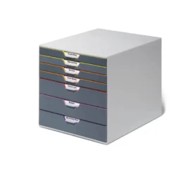 Fichero cajones Durable plastico aplilables 7 cajones color gris