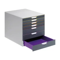 Fichero cajones Durable plastico aplilables 7 cajones color gris