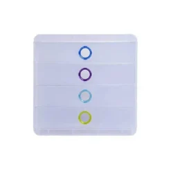 FICHERO DE CAJONES SOBREMESA EXACOMPTA POP BOX TRANSLUCIDO 4 CAJONES MULTICOLOR