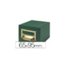 Fichero Liderpapel tela verde 500 fichas N.1 tamaño 65x95 mm.