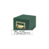 Fichero Liderpapel tela verde 1000 fichas N.2 tamaño 75x125 mm.