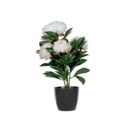 FLOR ARTIFICIAL PAPERFLOW PEONIA BLANCA 55 CM