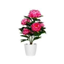 FLOR ARTIFICIAL PAPERFLOW PEONIA ROSA 55 CM