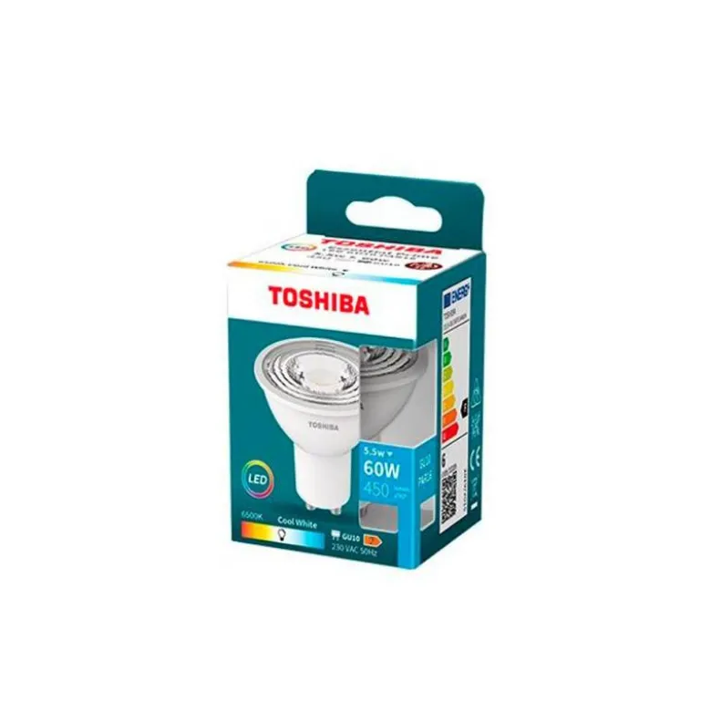 FOCO LED TOSHIBA ESSENTIAL GU10 5.5W LUZ FRIA 6500K