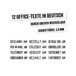 Formulario Trodat con fechador. 12 textos entintaje automatico 4 mm.