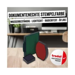 Formulario Trodat con fechador. 12 textos entintaje automatico 4 mm.