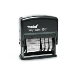 Formulario Trodat con fechador. 12 textos entintaje automatico 4 mm.