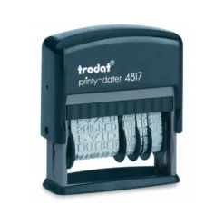 Formulario Trodat con fechador. 12 textos entintaje automatico 4 mm.