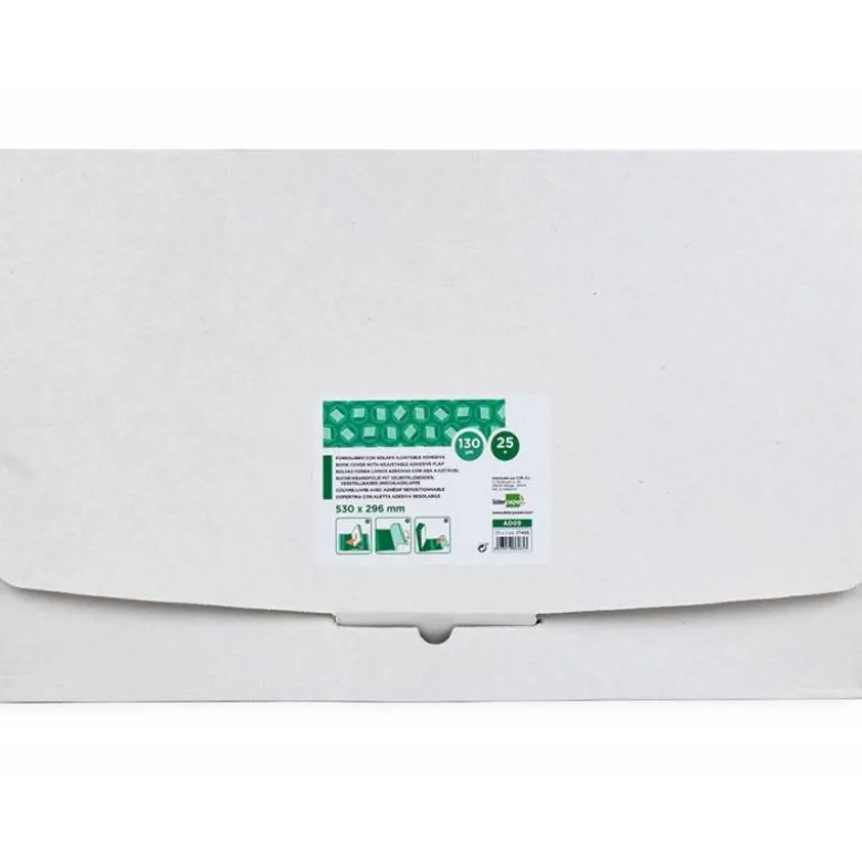 Forralibro Adhesivo marca Liderpapel con solapa ajustable 301x530 mm