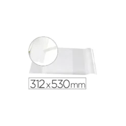 Forralibro Adhesivo marca Liderpapel con solapa ajustable 312x530 mm