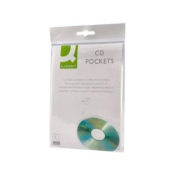 Funda autoadhesiva CD marca Q-Connect con solapa