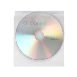 Funda autoadhesiva CD marca Q-Connect con solapa