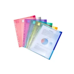 FUNDA MULTITALADRO DJOIS POLIPROPILENO CON VELCRO DIN A4 PACK DE 12 UNIDADES COLORES SURTIDOS