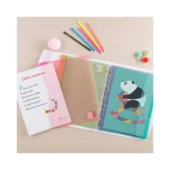 FUNDA MULTITALADRO DJOIS POLIPROPILENO CON VELCRO DIN A4 PACK DE 12 UNIDADES COLORES SURTIDOS
