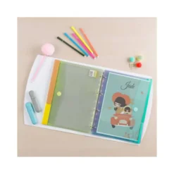 FUNDA MULTITALADRO DJOIS POLIPROPILENO CON VELCRO DIN A4 PACK DE 12 UNIDADES COLORES SURTIDOS