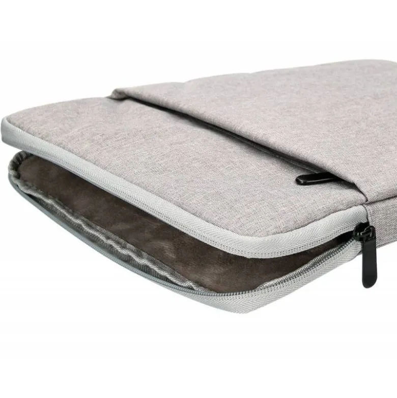 FUNDA PARA PORTATIL Q-CONNECT 13,3" CON ASA 1 BOLSILLO EXTERIOR CON CREMALLERA COLOR GRIS 350X250X25 MM
