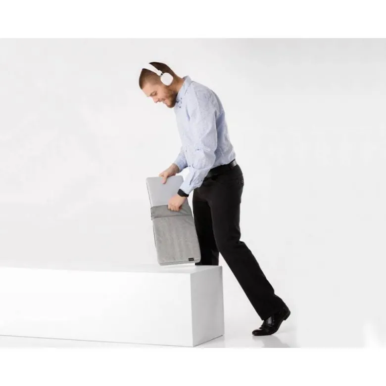 FUNDA PARA PORTATIL Q-CONNECT 13,3" CON ASA 1 BOLSILLO EXTERIOR CON CREMALLERA COLOR GRIS 350X250X25 MM