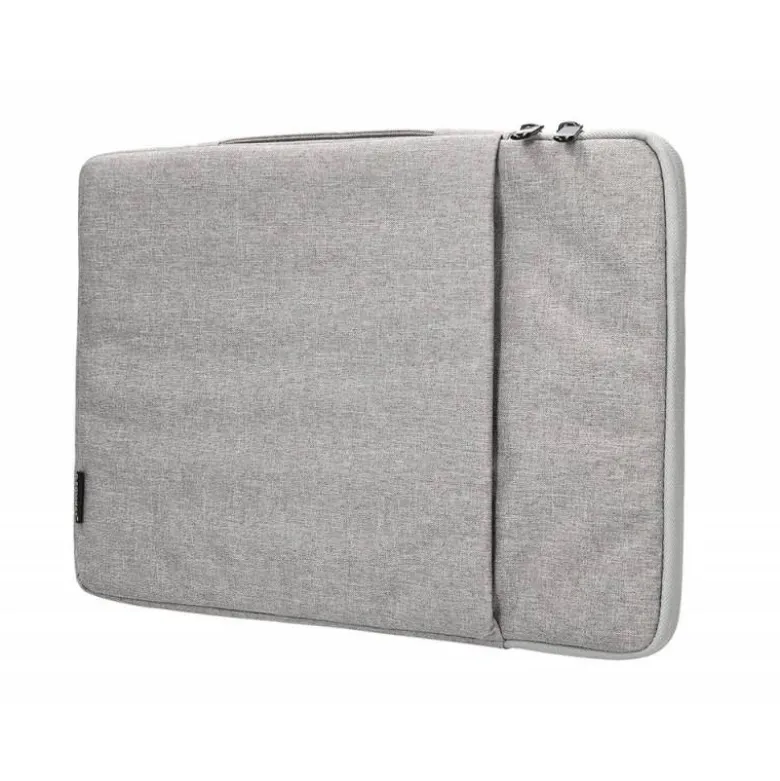 FUNDA PARA PORTATIL Q-CONNECT 13,3" CON ASA 1 BOLSILLO EXTERIOR CON CREMALLERA COLOR GRIS 350X250X25 MM
