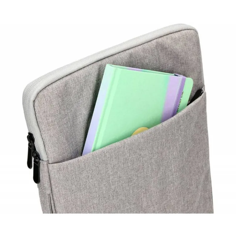 FUNDA PARA PORTATIL Q-CONNECT 13,3" CON ASA 1 BOLSILLO EXTERIOR CON CREMALLERA COLOR GRIS 350X250X25 MM