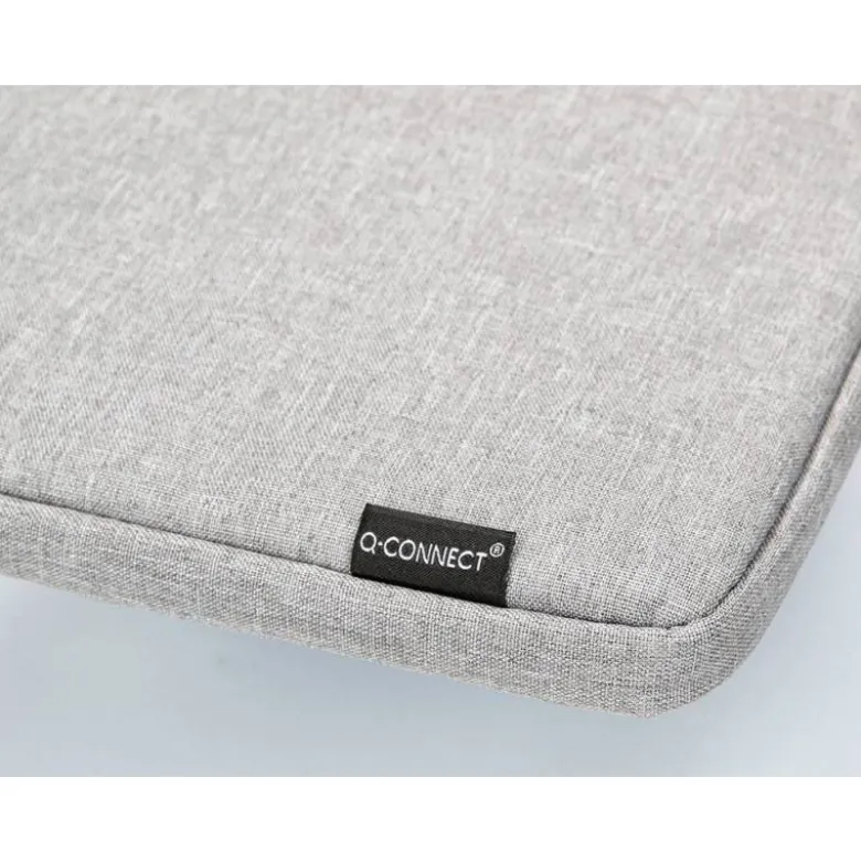 FUNDA PARA PORTATIL Q-CONNECT 13,3" CON ASA 1 BOLSILLO EXTERIOR CON CREMALLERA COLOR GRIS 350X250X25 MM