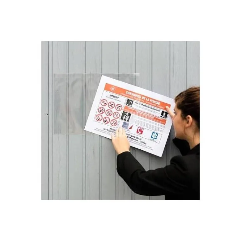 FUNDA DE PRESENTACION TARIFOLD ADHESIVA REMOVIBLE DIN A3 CON ESQUINA MAGNETICA CAPACIDAD PARA 10 HOJAS PACK