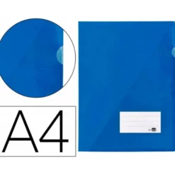 Funda dossier uñero con solapa Liderpapel Din A4 color azul