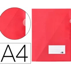 Funda dossier uñero con solapa Liderpapel Din A4 color rojo