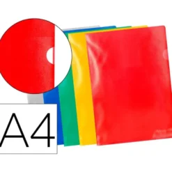 Funda dossier uñero Q-Connect Din A4 colores surtidos Caja de 100