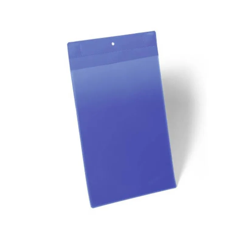 FUNDA DURABLE MAGNETICA 210X297 MM PLASTICO AZUL VENTANA TRANSPARENTE PACK DE 10 UNIDADES