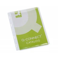 Funda multitaladro con fuelle marca Q-Connect Din A4 180 mc Cristal 5 unidades