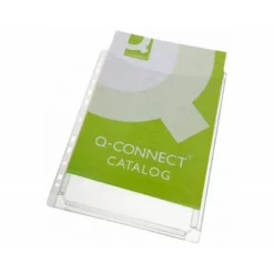 Funda multitaladro con fuelle marca Q-Connect Din A4 180 mc Cristal 5 unidades