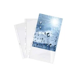 FUNDA MULTITALADRO DURABLE PREMIUM DIN A4 POLIPROPILENO 80 MC CRISTAL BOLSA DE 100 UNIDADES